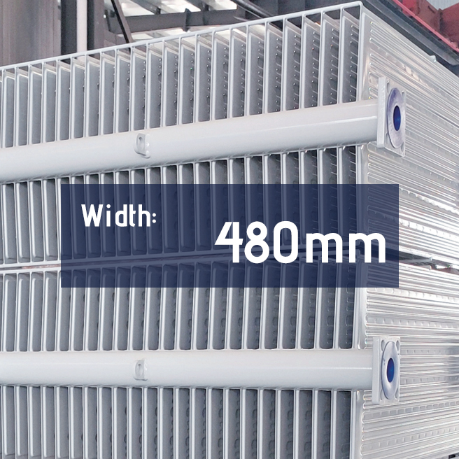 PARAMETERS OF 480MM PLATE TYPE RADIATOR